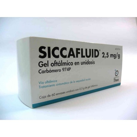 SICCAFLUID (2.5 MG/G GEL OFTALMICO 60 MONODOSIS 0.5 G )