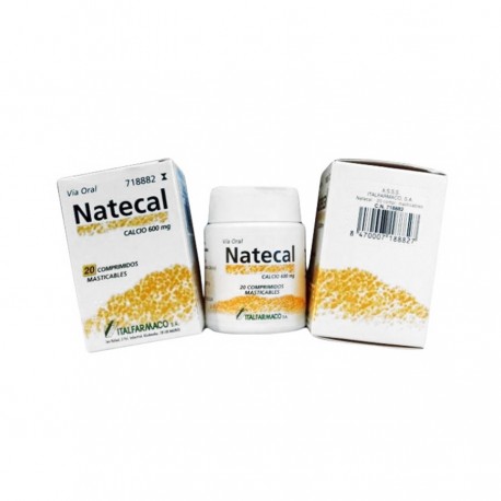 NATECAL 600 mg COMPRIMIDOS MASTICABLES